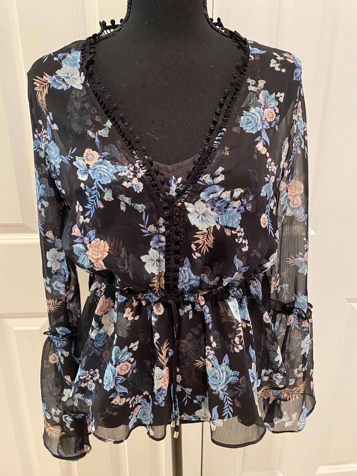 banana republic sheer blouse