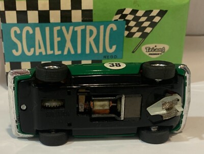 SCALEXTRIC C42 ESPAGNE SEAT 850 COUPE ABARTH VERTE RACE TUNED BOITE D'ORIGINE