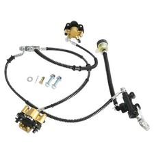 Go kart Hydrualic Front Foot Brake Caliper 3 Stud Wheel Hub Spindle DIY Quad ATV