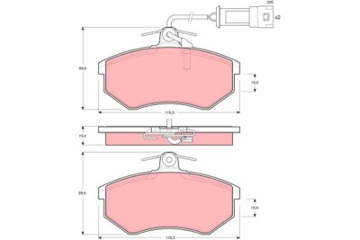 TRW GDB404 Bremsbelagsatz, Scheibenbremse für AUDI,CHERY,ZHONGHUA (BRILLIANCE)