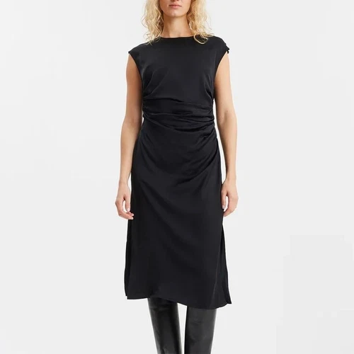 Holzweiler Isabell Ruched Crepe de Chine Dress - S NWT