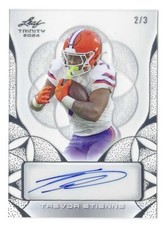 Trevor Etienne, #/3 Auto Silver Clear, 2024 Leaf Trinity Football #CA-TE1