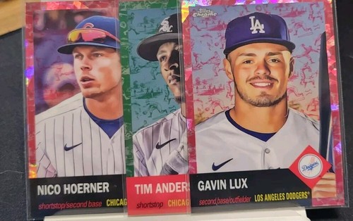 Lot of 3 - 2022 Topps Chrome Platinum Lux Hoerner Anderson Atomic Refractor /100