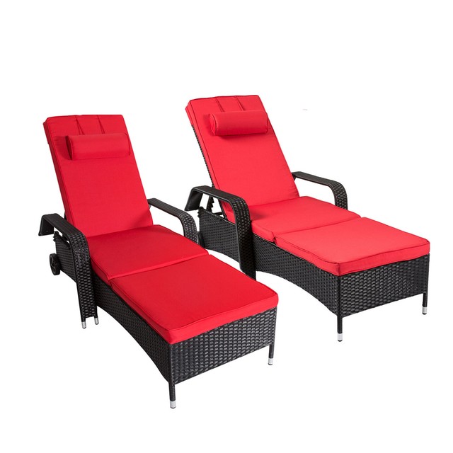 Chaise Lounge Chairs Garden Sectional Patio Pool Furniture Outdoor