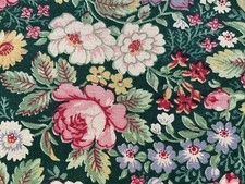 Cotton Fabric Flower Garden Green Fabric 44" x 35 832