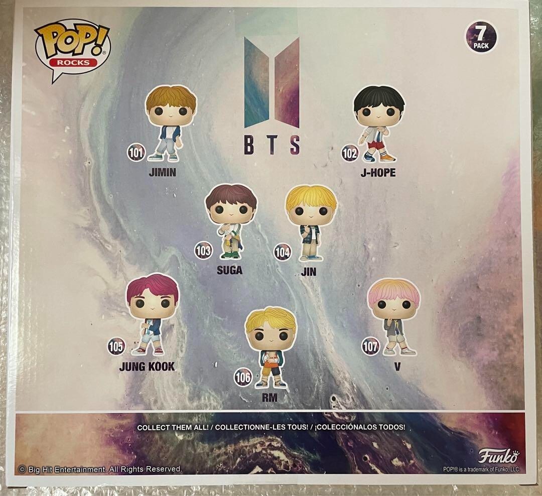 BTS Funko Pop ! 7 Pack Rocks Figure Set Limited Edition ALL
