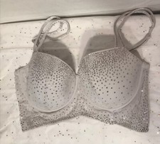Victoria s Secret Fashion Show Swarovski Shiny Crystal Fantasy Bra Size 34D NWOT