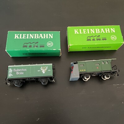 Kleinbahn 322 Revolving snow plough car 320 Hubertus brau Wagon With Box