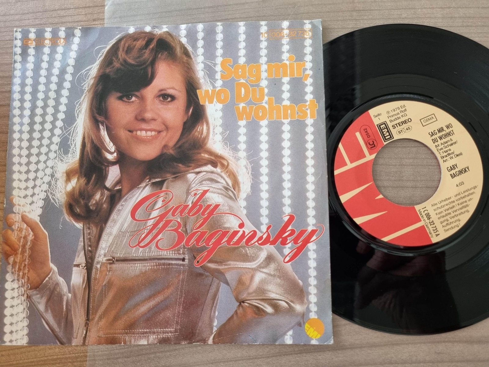 7"" Single Gaby Baginsky - Sag mir, wo Du wohnst Vinyl Germany