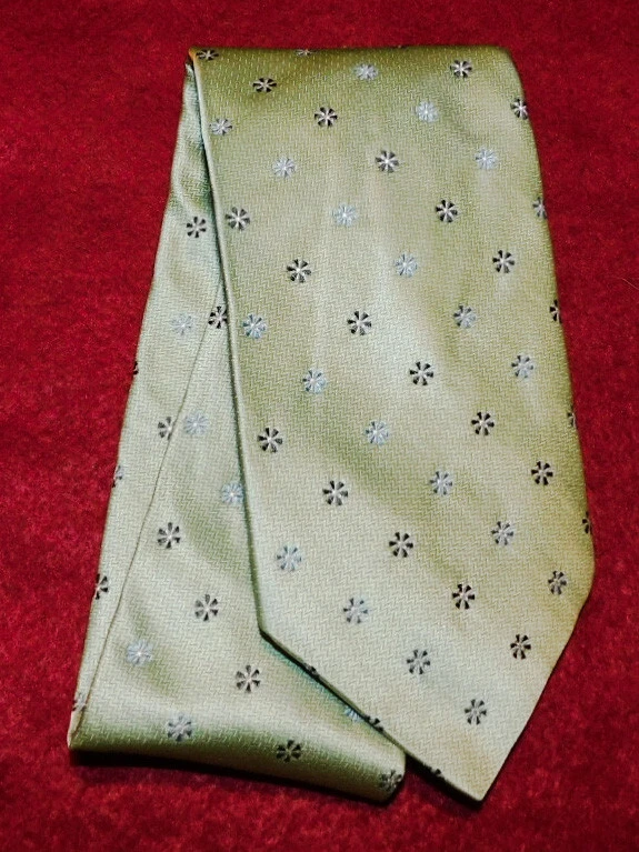 HART SCHAFFNER MARX СДЕЛАНО В США СВЕТЛО-ЗЕЛЕНЫЙ/СИНИЙ ЦВЕТОЧНЫЙ ГАЛСТУК - ДИЗАЙНЕРСКИЕ ГАЛСТУКИ. - Изображение 2 из 3