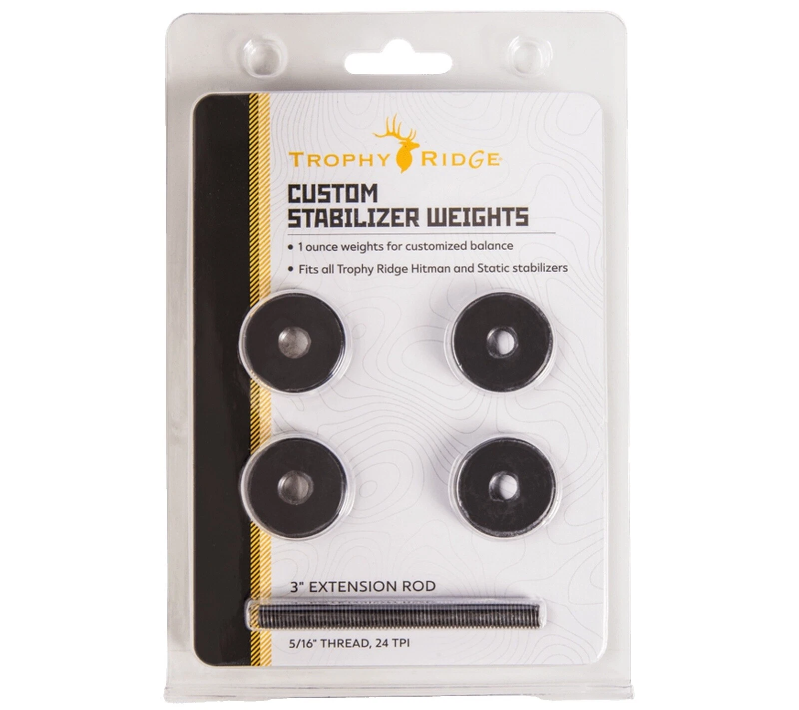 Negro Estabilizadores Trophy Ridge Tiro con Arco