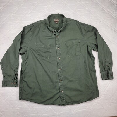 C.E. Schmidt Workwear 100% coton green 2 pocket long sleeve shirt 3XL