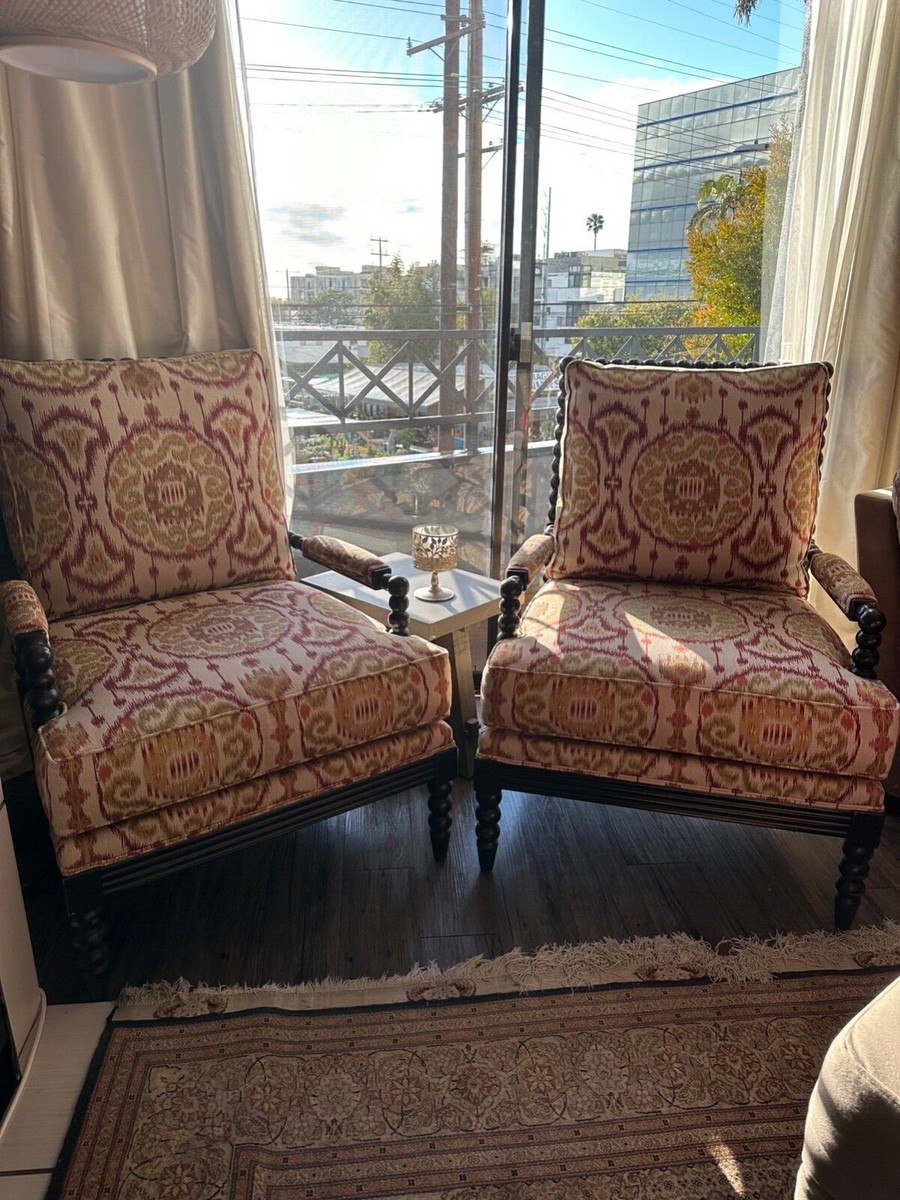 Ethan Allen Spindle Chairs with Cushions