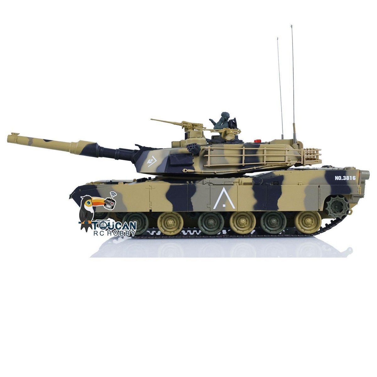 Heng Long 1/24 RC Tank Abrams M1A2 3816-2 2.4G Remote Control IR