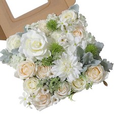 Artificial Flowers Combo Silk Mix Fake Flowers Leaf for DIY Wedding Bouquets ...