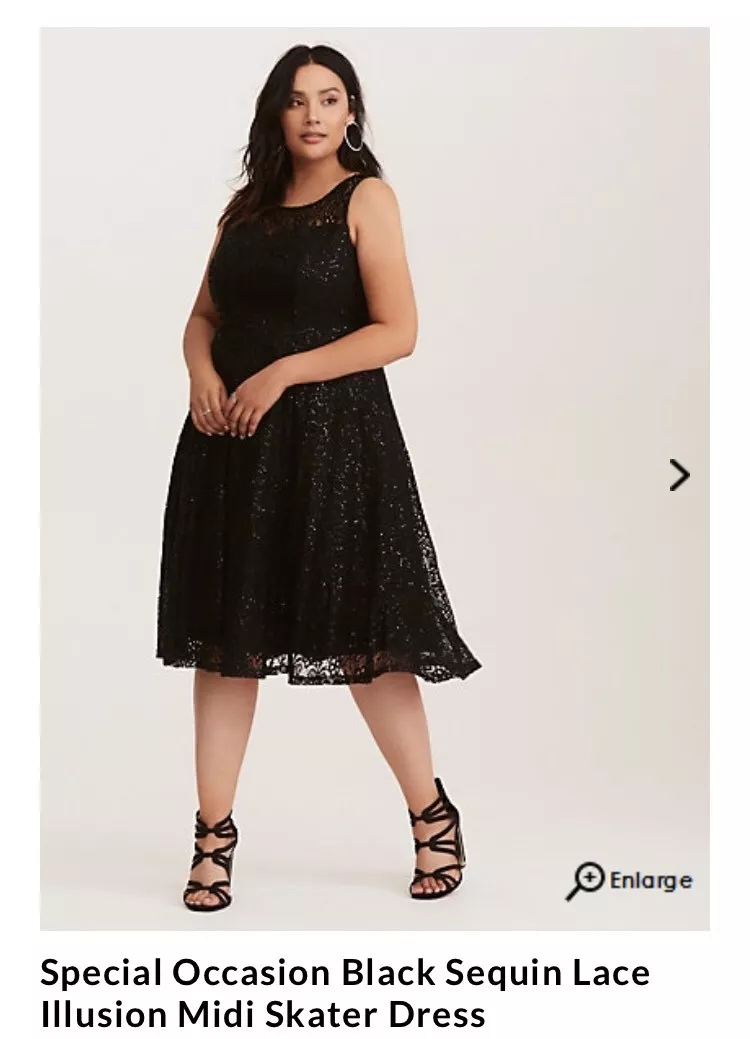 Sequin Accent Skater Dress - Ready to Wear