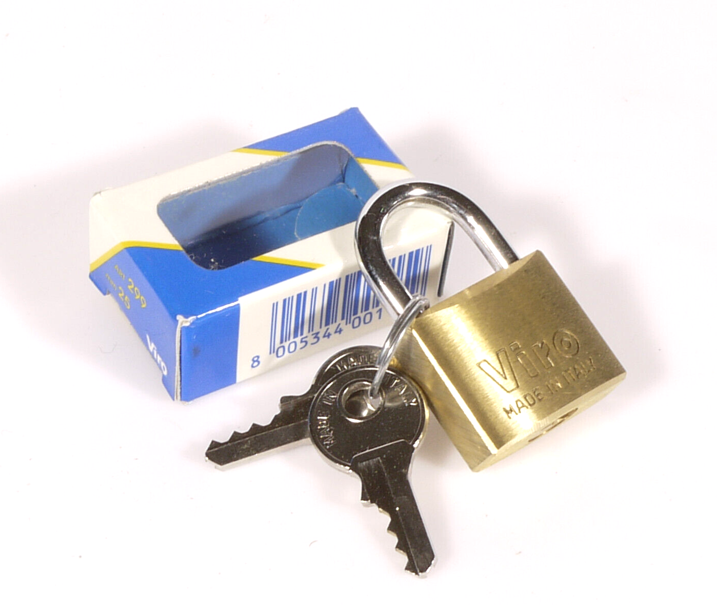 PRL) LUCCHETTO OTTONE 25 mm FAI VIRO BRASS PADLOCK CASE 1" CADENAS CANDADO