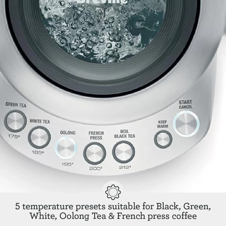 Hervidor de agua Breville the IQ, BKE820XL, acero inoxidable cepillado Foto 3 de 4