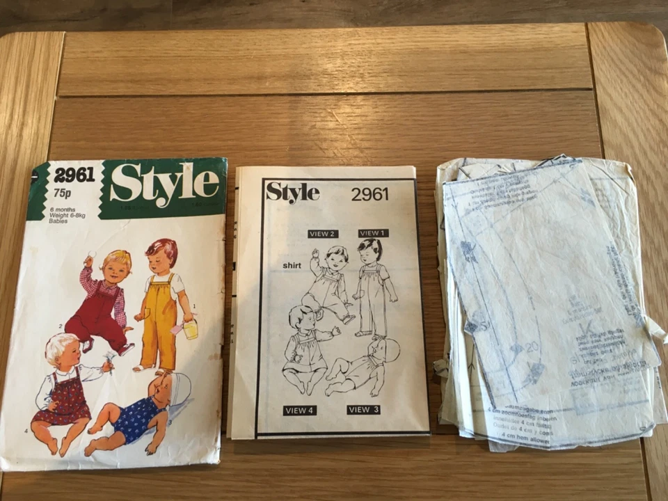 1980 ORIGINAL STYLE SEWING PATTERN 2961 baby clothes age 6 months CUT FREE P&P - Image 3 of 4