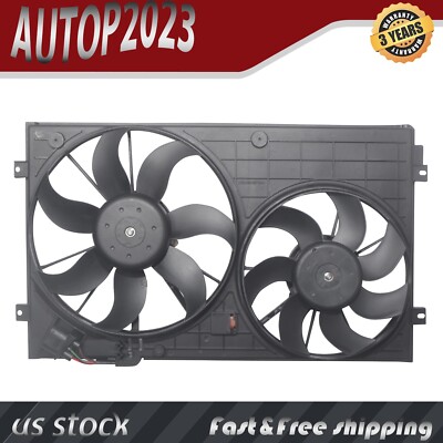 Radiator Cooling Fan Assembly for 2005-2013 Volkswagen Jetta Passat Golf