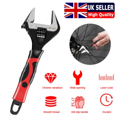 Adjustable Extra Wide Jaw Wrench Spanner Tool Heavy Duty 6 inch 0-30MM Opening - Image 1 of 4
