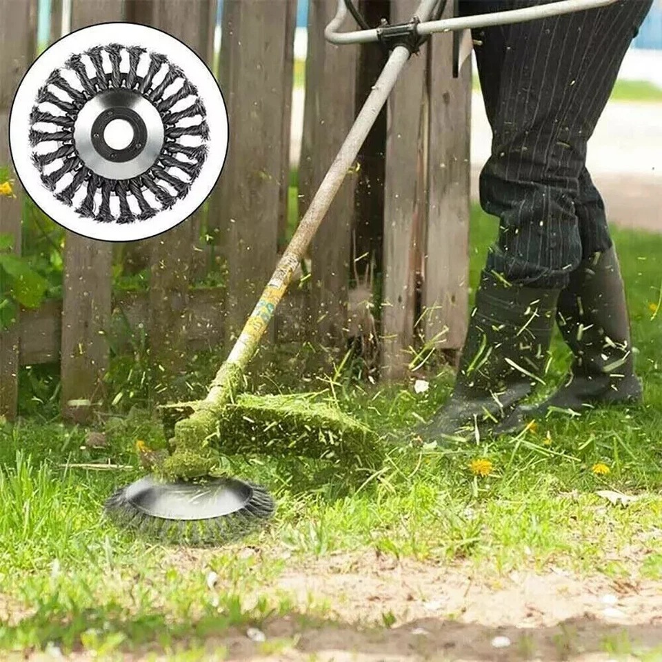 Unkrautbürste 25,4x200mm Profi Wildkrautbürste Freischneider Rundbürste Gezopft - Bild 3 von 4