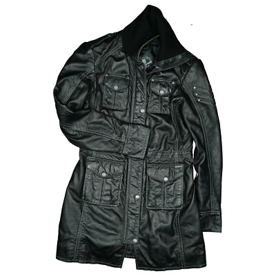 Gipsy Mauritius Damen Lammnappa Leder Jacke Mantel Trenchcoat Gr M