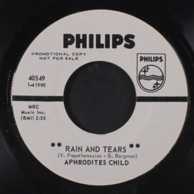 APHRODITE'S CHILD: rain and tears / don't try to catch a river Philips 7'' Single