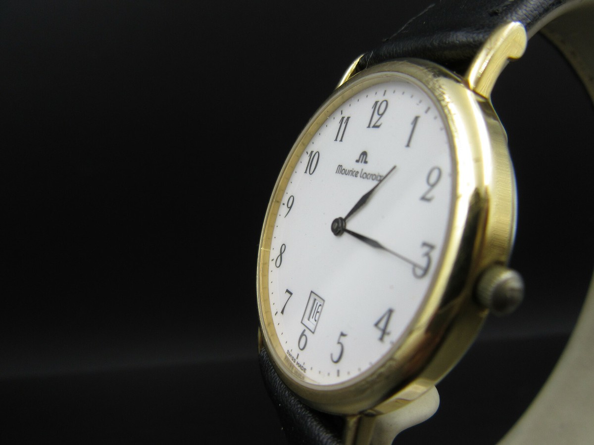 R147 Vintage grosse Maurice Lacroix Quartz Armbanduhr 90684
