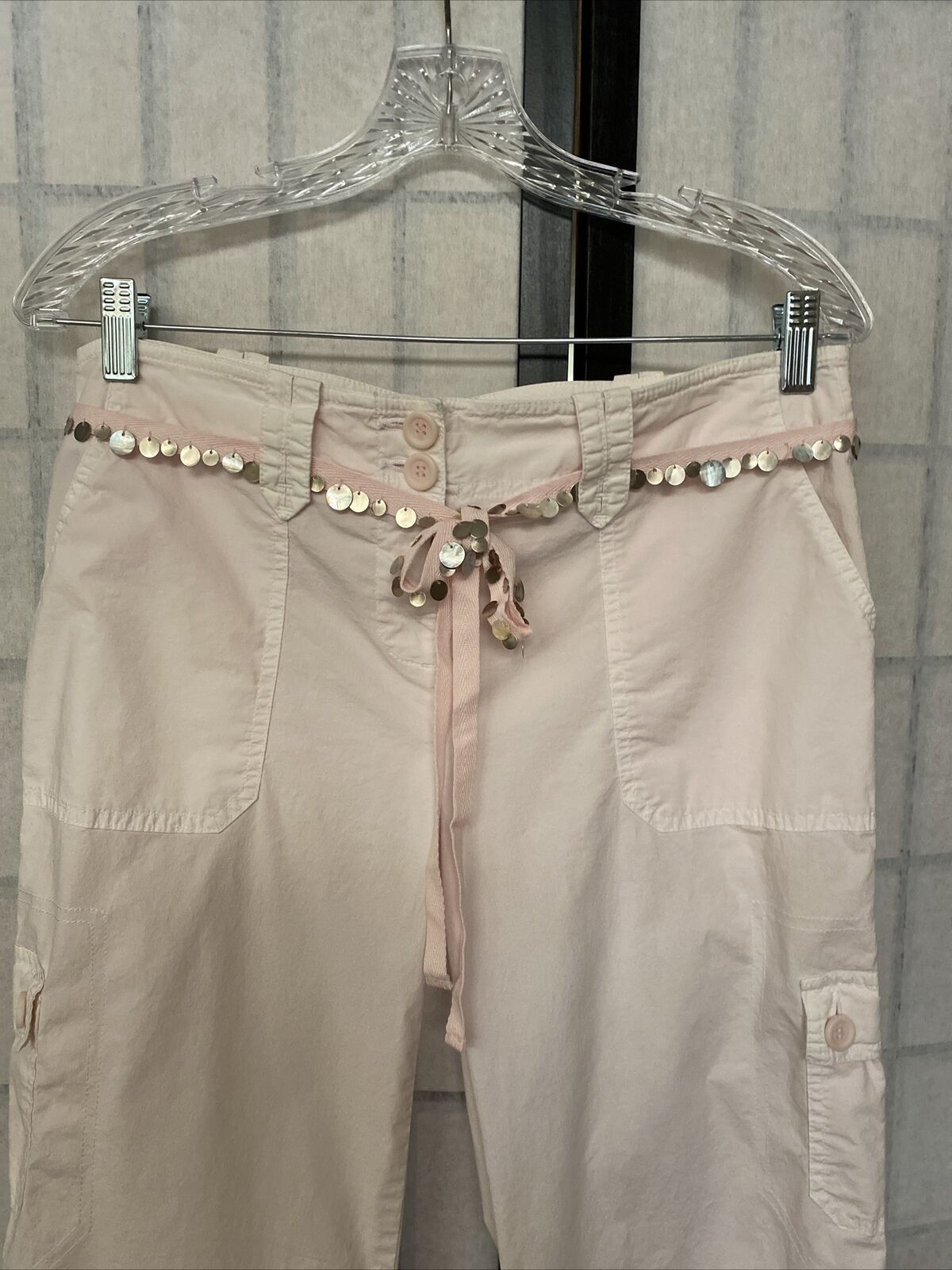 I.N.C. Int’l Concepts Wom 8 Blush Pink Cargo Pant… - image 2