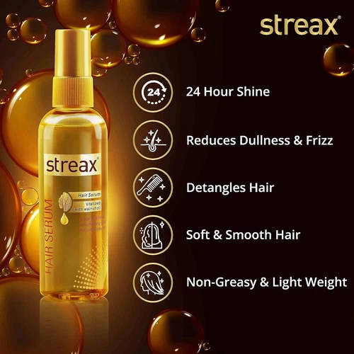 Streax Walnut Oil Vitalized Hair Serum For Smoothening & Shine 45 ml - Picture 4 of 4