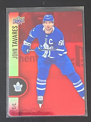 John Tavares 2021-22 Insert UD Tim Hortons  Red Die-Cut #DC-36 Toronto