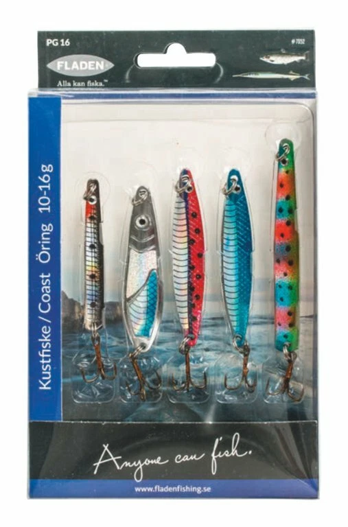 FLADEN COAST Öring Blinker-Set 5 Stück 10-16g Meerforellenblinker Hornhecht