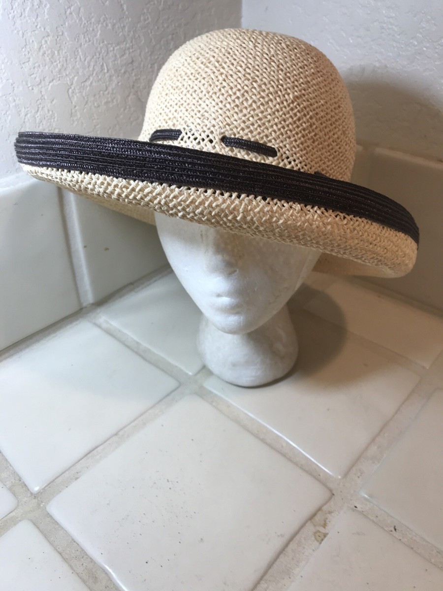 Francesco Bing Wide Brim Striped Straw Sun Hat Monica 5 main image 4