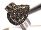 10k White Gold 2.25ct Illusion Pear Diamond Engagement Ring 6.2g Size 7.5 — photo 10
