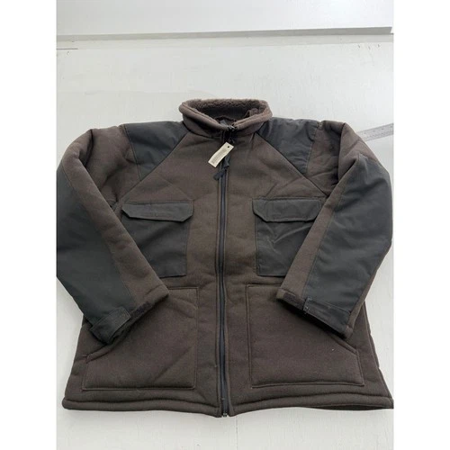 Tennier Industries Cold Weather Synthetic Fiber Pile Shirt Brown Mens Large L - product listing photo