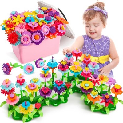 Fivejoy Blumengarten Spielzeug ab 3 Jahre Mädchen,Montessori Spielzeug Blumen