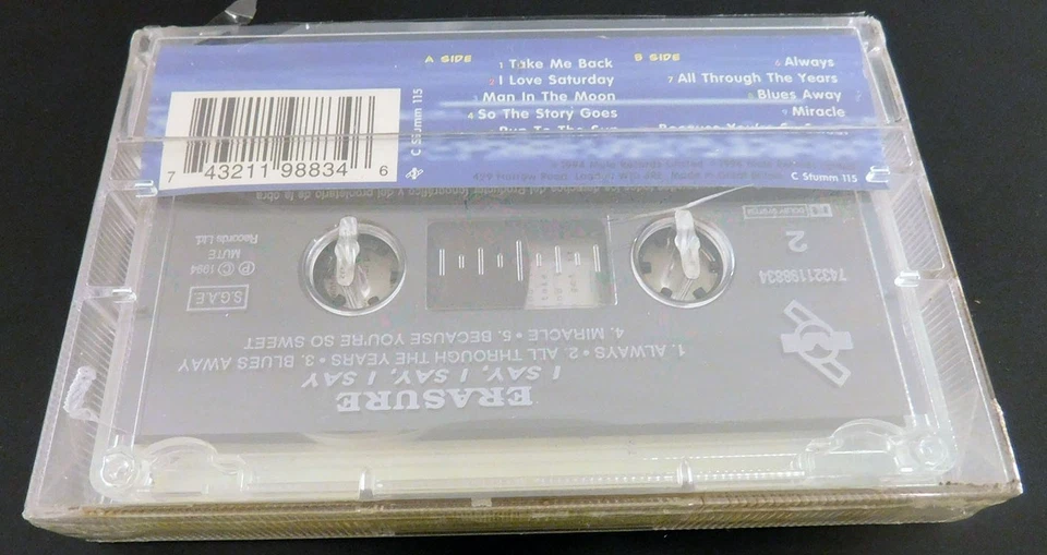 Erasure-I Say I Say I Say/1994 the 6th Studio Album UK Cassette,Brand New Sealed - Image 2 of 2
