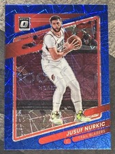 2021-22 Panini Donruss Optic Blue Velocity Prizm Jusuf Nurkic #52 Trail Blazers
