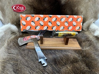 Case Vintage 561 Set With Stag Handles & Hatchet Mint In Pumpkin Box