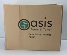 36 Boxes OASIS 2-Ply Soft White Facial Tissue Towels 100 Sheets/Box BULK 70-003