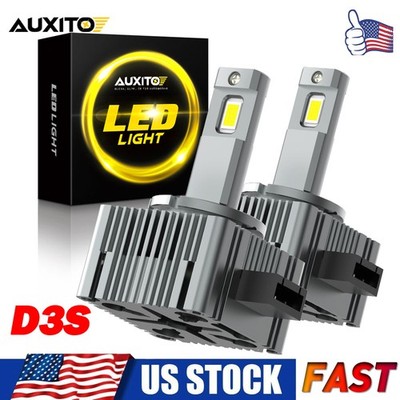 2pcs D3S D3R LED Headlight Bulbs 100W 6500K Super White HID Xenon Conversion Kit