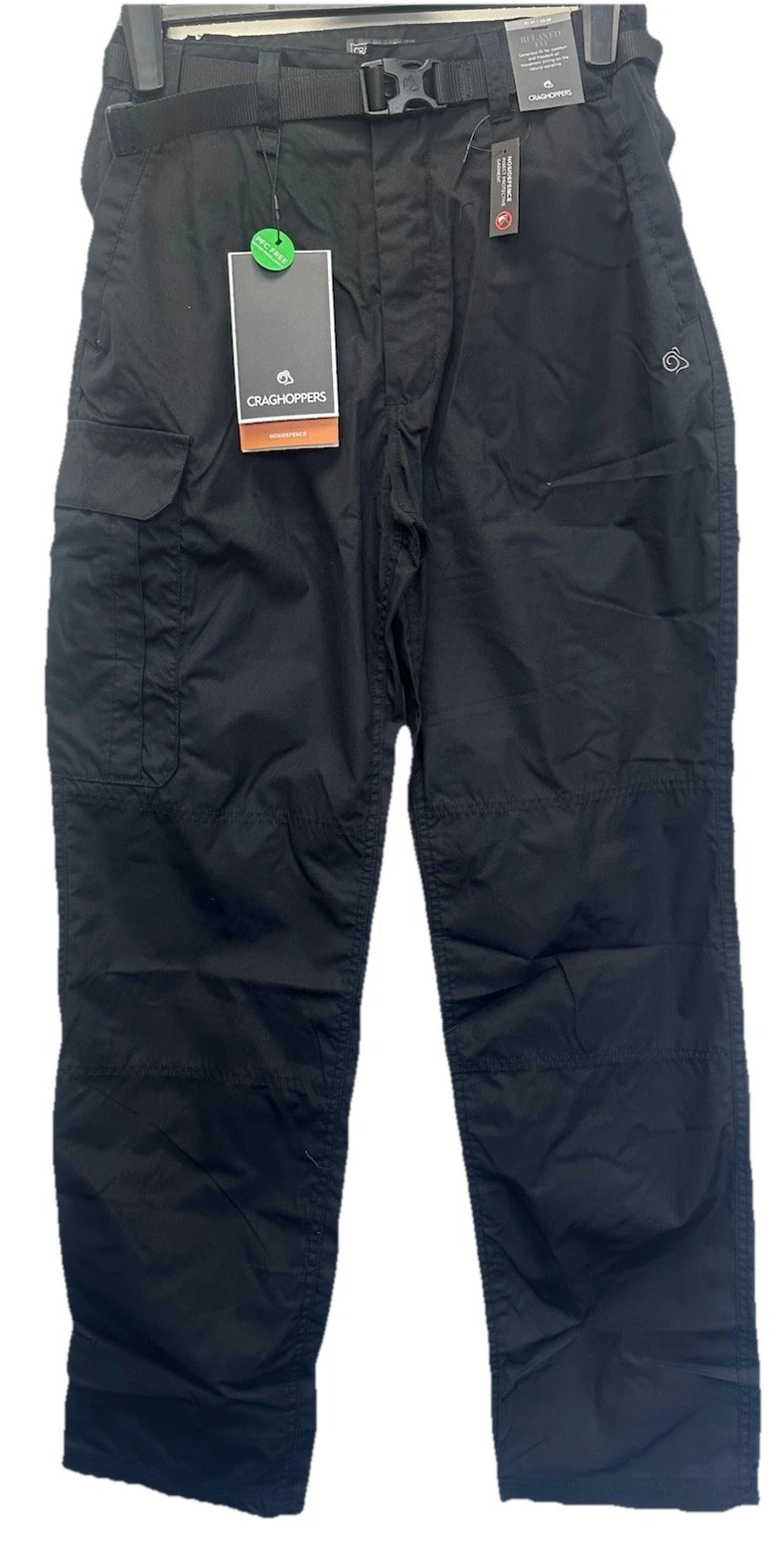 NEW Craghoppers Nosilife Black Relaxed Water Repellant Kiwi Trousers 30 Long