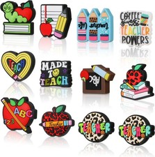 12 PCS Silicone Focal Beads for Pens Characters Teacher Series Silicone Bead for