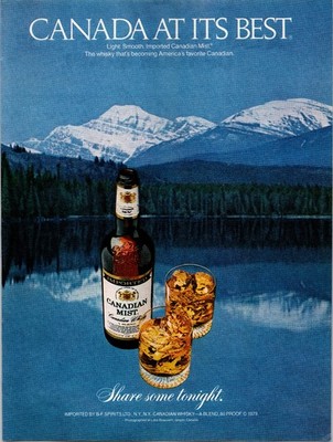 1981 Canadian Mist Whisky Vintage Magazine Print Ad - Canada At It's Best