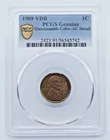 1909 VDB Lincoln Wheat 1c Cent PCGS Genuine Questionable Color AU Detail - T307