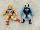 Vintage MOTU Battle Damage He-Man & Skeletor Figure Lot of Two Loose Mattel