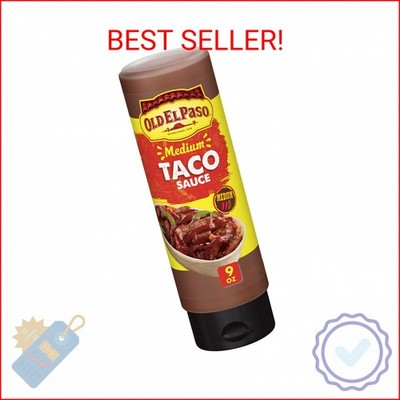 Old El Paso Taco Sauce, Medium, Squeeze Bottle, 9 oz.