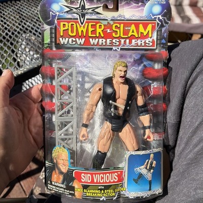 WCW Sid Vicious Power Slam Wrestling Figure Toy Biz 2000 Box