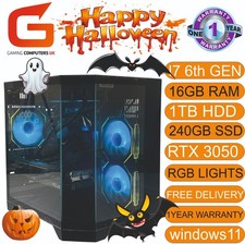 PC GAMING I7 6º 16GB 1TB+240SSD RTX 6GB 3050 W11 ¡ENTREGA GRATUITA! REGALO HALLOWEEN